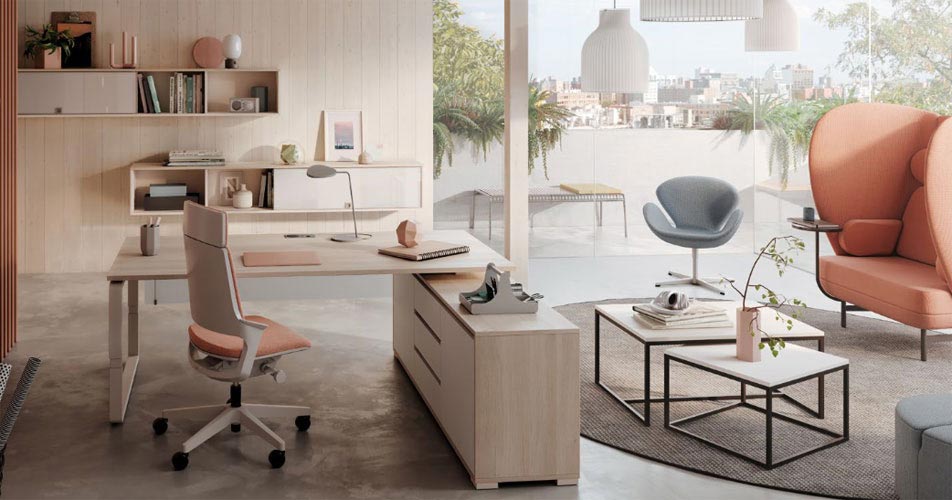 Stilvoll eingerichtetes Büro mit harmonischer Atmosphäre – Feng Shui und Geomantie für Konzentration und Wachstum im Unternehmen